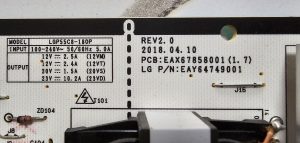 [중고] LG OLED55B8CNA 파워보드