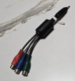 [중고] 스테레오 AUX 3.5mm to 컴포넌트 RCA Y Cb Cr 영상3선