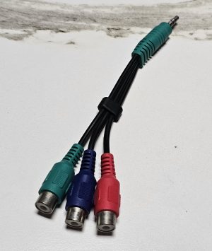 [중고] 스테레오 AUX 3.5mm to 컴포넌트 RCA Y Cb Cr 영상3선